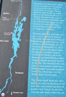 Battle of Plattsburgh Bay Story image. Click for full size.