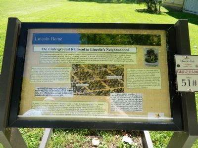The Underground Railroad in Lincoln's Neighborhood Marker image. Click for full size.