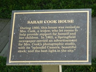 Sarah Cook House Marker image. Click for full size.