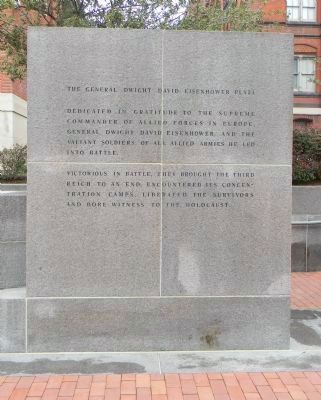 The General Dwight David Eisenhower Plaza Marker Panel 1 image. Click for full size.