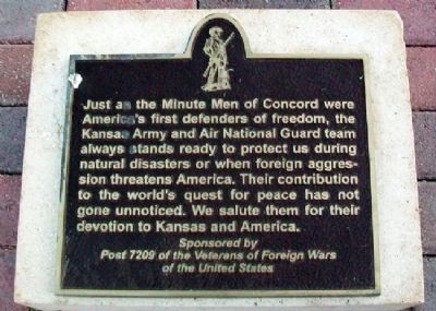 Kansas Army and Air National Guard Marker image. Click for full size.