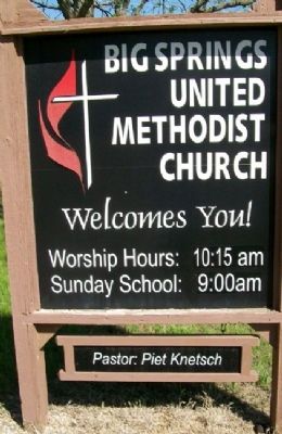 Big Springs United Methodist Church Sign image. Click for full size.
