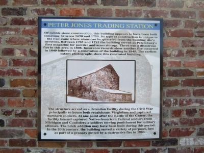 Peter Jones Trading Station Marker image. Click for full size.
