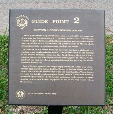 Cleyson L. Brown Neighborhood Marker image. Click for full size.