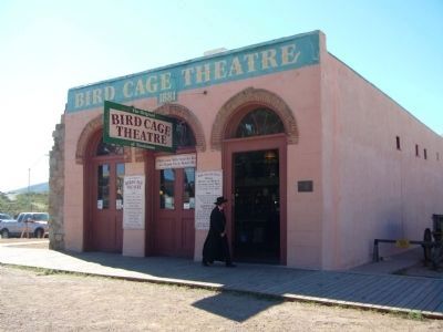 Bird Cage Theatre and Marker image. Click for full size.