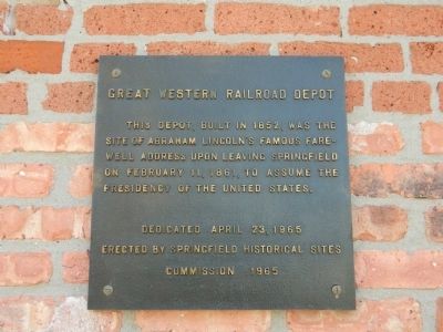 Great Western Railroad Depot Marker image. Click for full size.