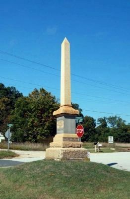 Cross Hill Confederate Monument<br>Southwest Corner image. Click for full size.