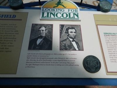 Lincoln's Springfield Marker - Center Panel image. Click for full size.