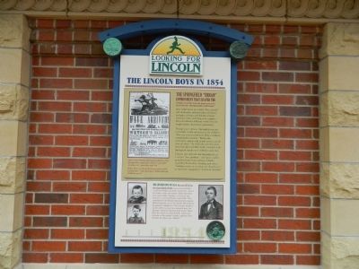 The Lincoln Boys in 1854 Marker image. Click for full size.