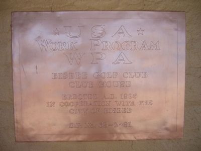 Bisbee Golf Club Marker image. Click for full size.