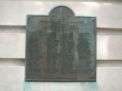 Monroe County W.W. II Honor Roll Marker image. Click for full size.