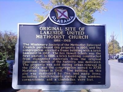 Original Site of Lakeside United Methodist Church Marker image. Click for full size.