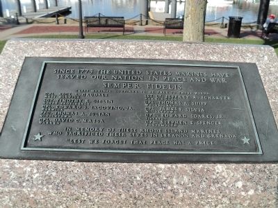 Rhode Island Marine Memorial Marker image. Click for full size.