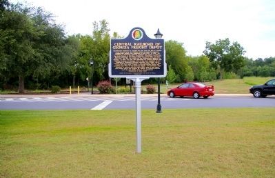 Central Railroad of Georgia Freight Depot Marker image. Click for full size.