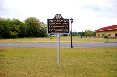 Central Railroad of Georgia Freight Depot Marker image. Click for full size.