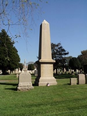 Marker in Newport's Island Cemetery image. Click for full size.