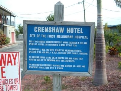 Crenshaw Hotel Marker. Click for full size. Crenshaw Hotel Marker image. Click for full size.