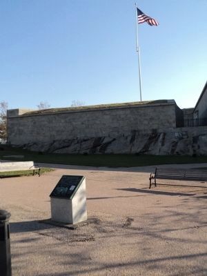 Marker in Fort Trumbull State Park. Click for full size. Marker in Fort Trumbull State Park image. Click for full size.