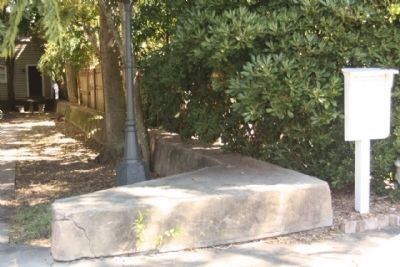 Tabby Seawall Remnants and Marker. Click for full size. Tabby Seawall Remnants and Marker image. Click for full size.