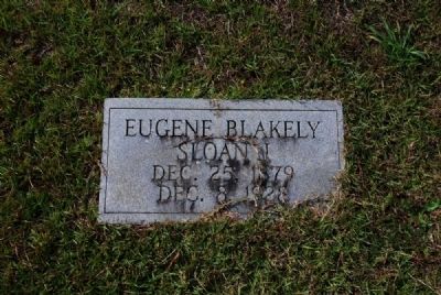 Eugene Blakely Sloan I Tombstone image. Click for full size.