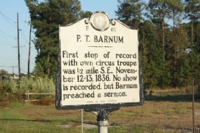 P.T. Barnum Marker. Click for full size. P.T. Barnum Marker image. Click for full size.