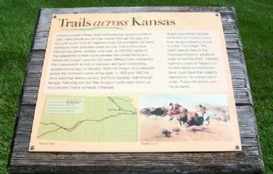 Trails across Kansas Marker image. Click for full size.