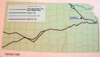 Map on Trails across Kansas Marker image. Click for full size.