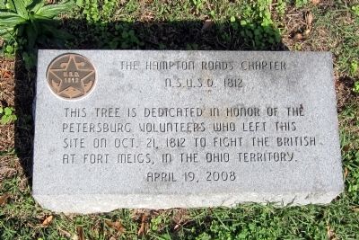 Petersburg Volunteers 1812 Marker. Click for full size. Petersburg Volunteers 1812 Marker image. Click for full size.
