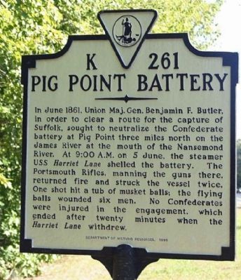 Pig Point Battery Marker image. Click for full size.