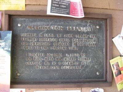 Washington Brewery Marker image. Click for full size.