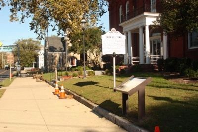 Snow Hill Town Marker, looking northeast along Market Street image. Click for full size.