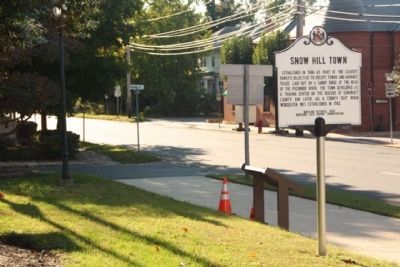 Snow Hill Town Marker on Market Street near Franklin Street intersection image. Click for full size.