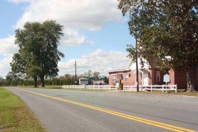 Carey's Camp Marker (r), and Carey United Methodist Church, seen along Carey's Camp Road. Click for full size. Carey's Camp Marker (r), and Carey United Methodist Church, seen along Carey's Camp Road image. Click for full size.