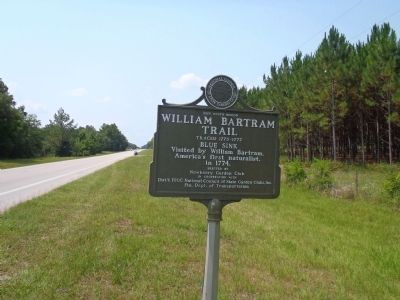 William Bartram Trail Marker, prior to restoration image. Click for full size.