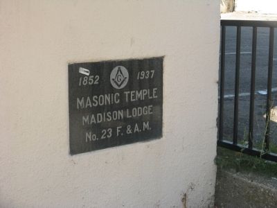 Madison Lodge No. 23 - 1937 Dedication Plaque image. Click for full size.