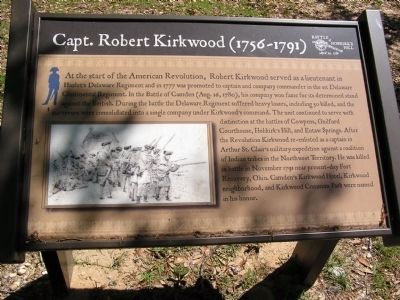 Capt. Robert Kirkwood (1756-1791) Marker image. Click for full size.