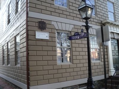 Marker at 29 Touro Street. Click for full size. Marker at 29 Touro Street image. Click for full size.
