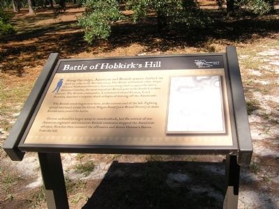 Battle of Hobkirk's Hill Marker. Click for full size. Battle of Hobkirk's Hill Marker image. Click for full size.