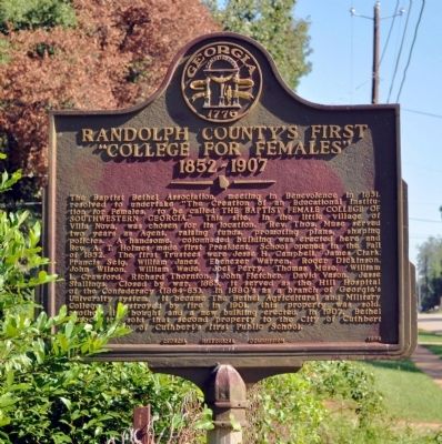 Randolph County's First “College for Females” Marker image. Click for full size.
