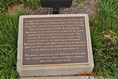 Paducah Gaseous Diffusion Plant Marker. Click for full size. Paducah Gaseous Diffusion Plant Marker image. Click for full size.