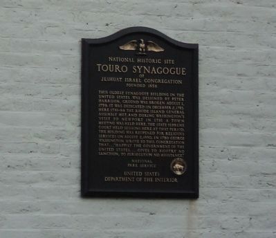 Touro Synagogue Marker. Click for full size. Touro Synagogue Marker image. Click for full size.