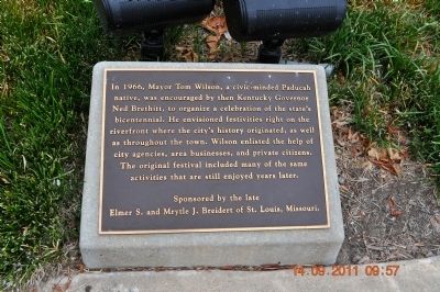 Bicentennial of Paducah Marker. Click for full size. Bicentennial of Paducah Marker image. Click for full size.