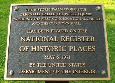 Tallmadge Circle (Public Square) NRHP Marker. Click for full size. Tallmadge Circle (Public Square) NRHP Marker image. Click for full size.
