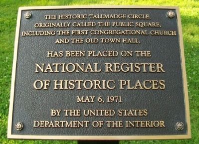 Tallmadge Circle (Public Square) NRHP Marker image. Click for full size.
