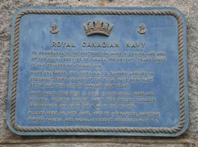 Royal Canadian Navy Marker. Click for full size. Royal Canadian Navy Marker image. Click for full size.