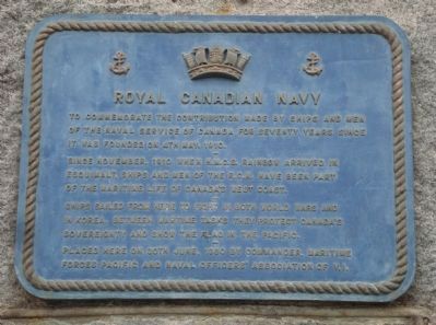Royal Canadian Navy Marker image. Click for full size.