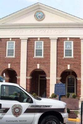 “Pettijohn’s Old Field” Marker with 2011 paint scheme , at the Court of Chancery. Click for full size. “Pettijohn’s Old Field” Marker with 2011 paint scheme , at the Court of Chancery image. Click for full size.
