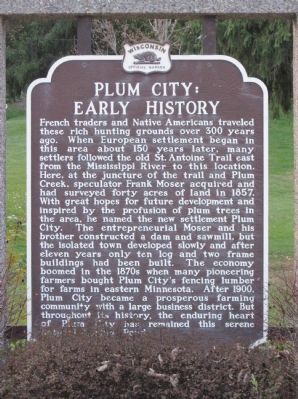 Plum City Marker image. Click for full size.