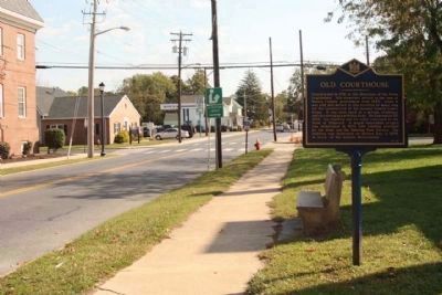 Old Courthouse Marker, looking south on South Bedford Street image. Click for full size.