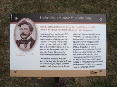 Helmcken House Historic Site Marker image. Click for full size.